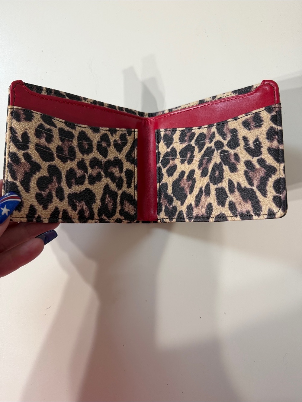 Von Dutch Leopard Print Wallet with Red Logo - Picture 2 of 4